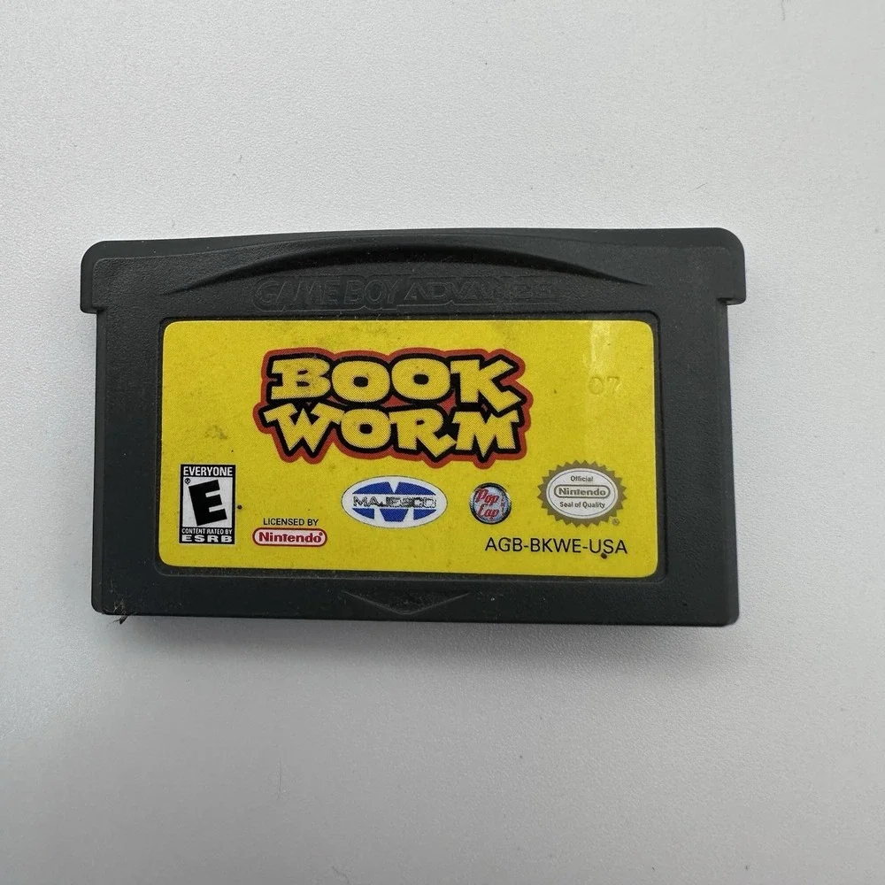 Bookworm Nintendo Game Boy Advance GBA Puzzle Word Game Cartridge AGB-BKWE-USA